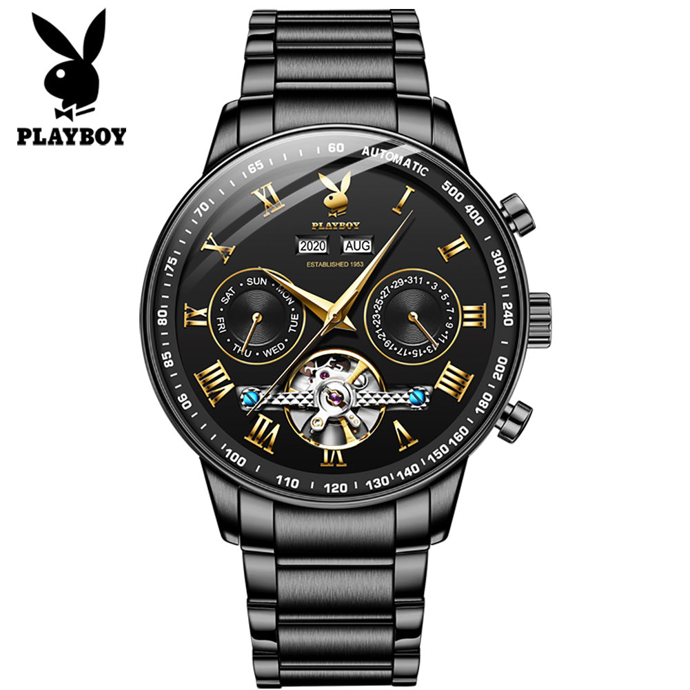 Playboy 3018 Mechanical Luxury  Automatic Mechanical Wristwatch for Men - MackTechBiz